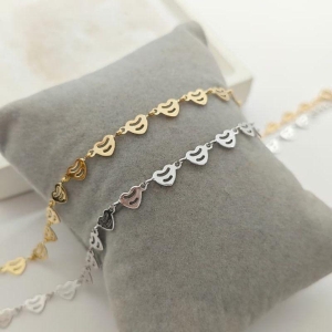 tornozeleira coração de chapa rhodio