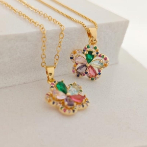 corrente de flor colorida