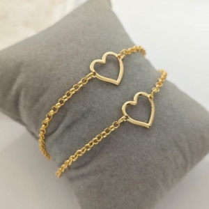 pulseira coração vazado