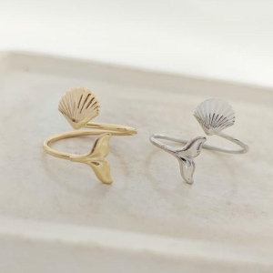 anel concha e calda de sereia