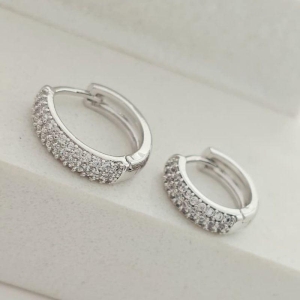 argolinha cravejada P 1,3cm rhodio