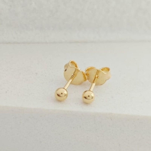 brinco mini bolinha 2mm