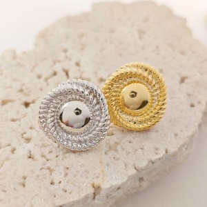 brinco redondo com textura