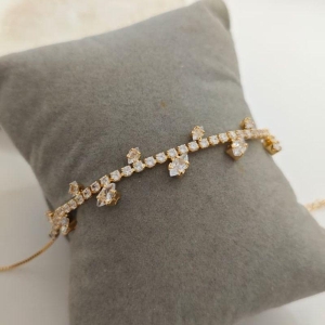 pulseira de zirconia luxo