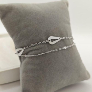pulseira dupla com gota