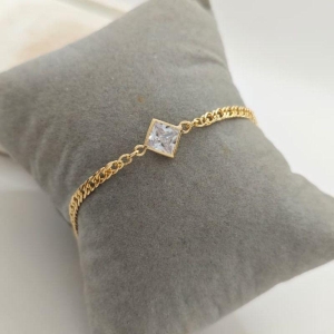 pulseira groummet com pedra