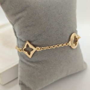 pulseira trevo vazado luxo