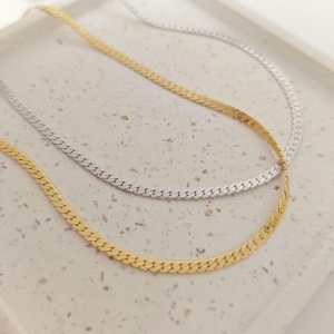 chocker trança achatada