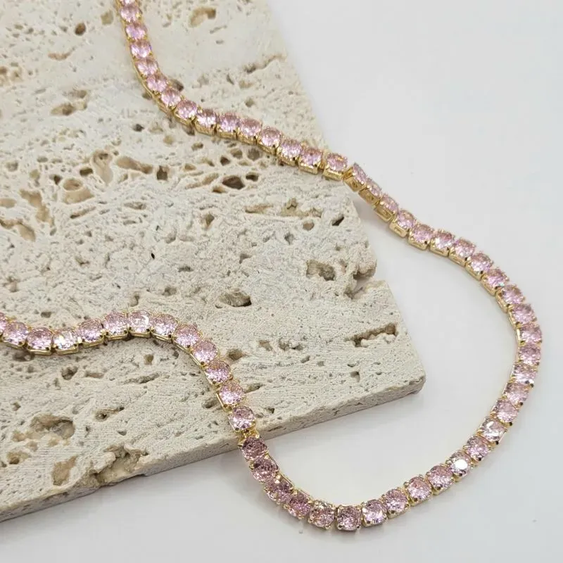 chocker reviera rosa 30+10cm