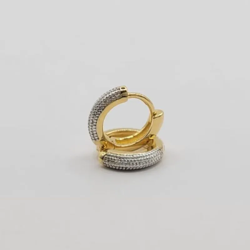 argola com caneta de ródio P - 1cm