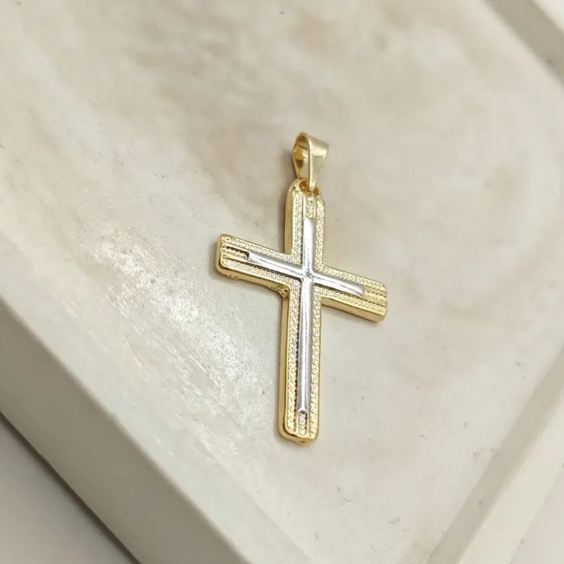 Pingente cruz com caneta de Rhodio