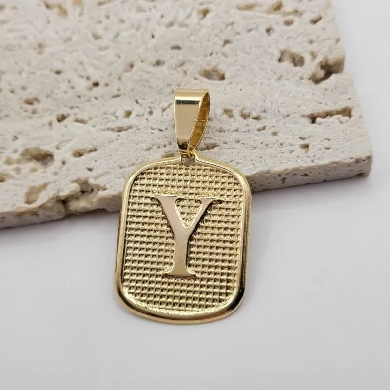 pingente medalha letra Y