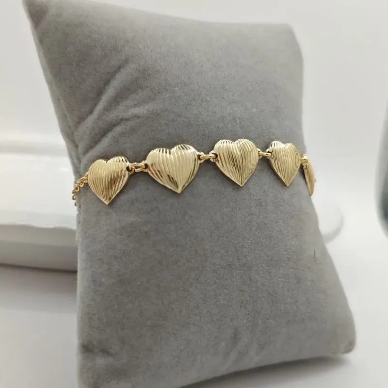 pulseira coração texturizado
