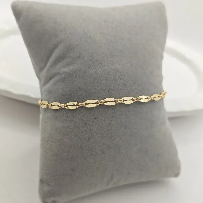 pulseira duas linhas achatada