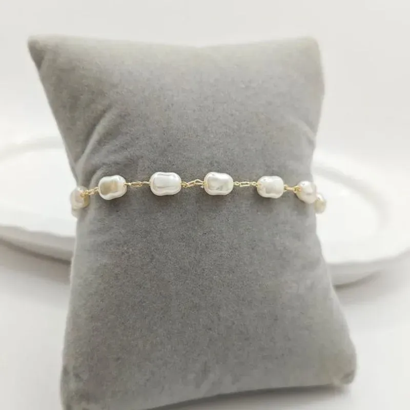 pulseira pérola ondulada