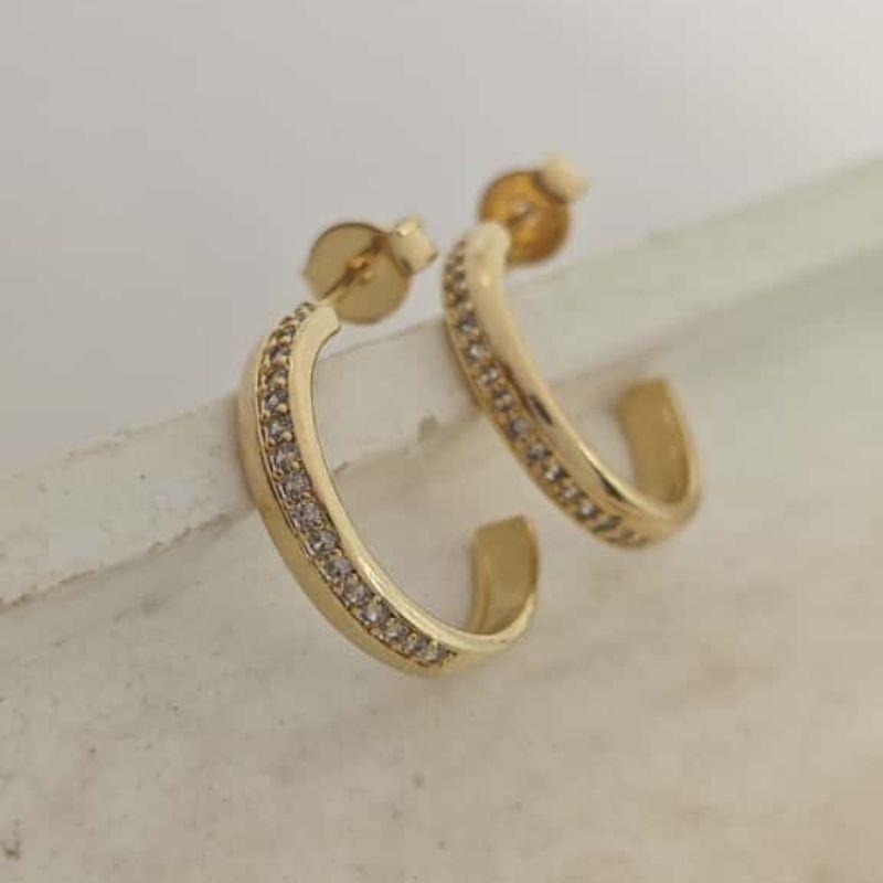 argola fio cravejado 1,7cm