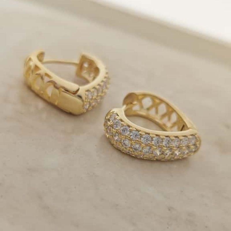 argolinha coração cravejado