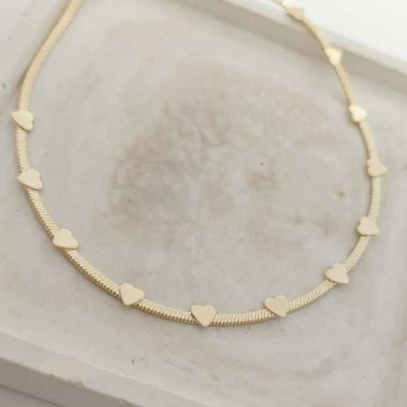 chocker fita com coração