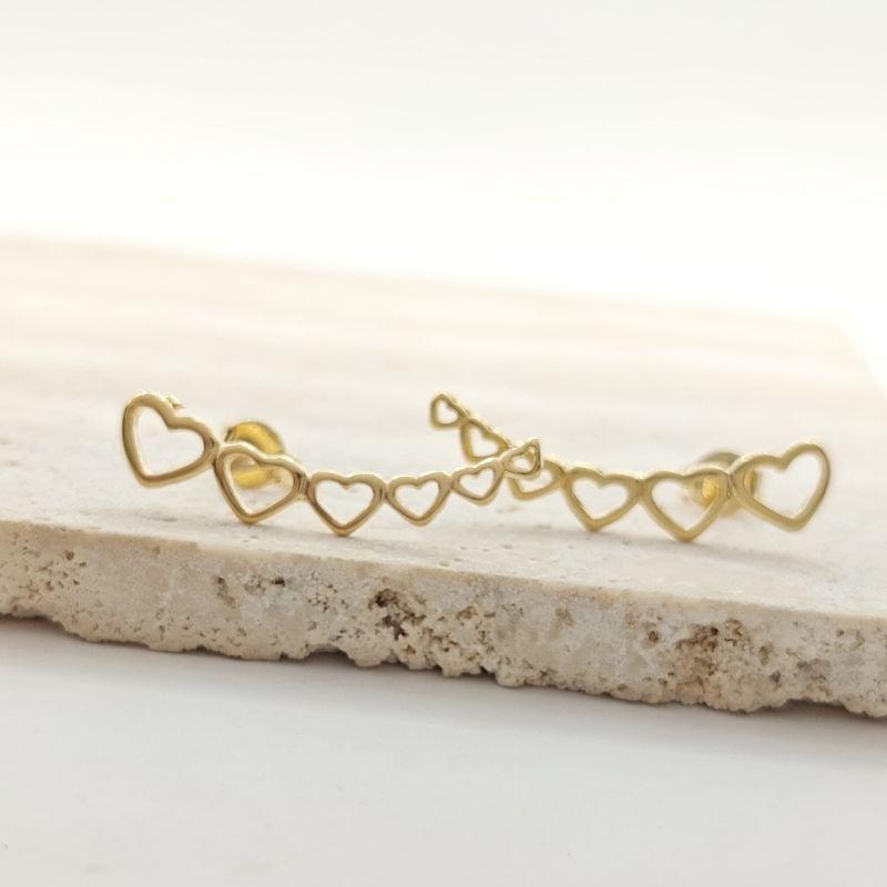 brinco feminino corações