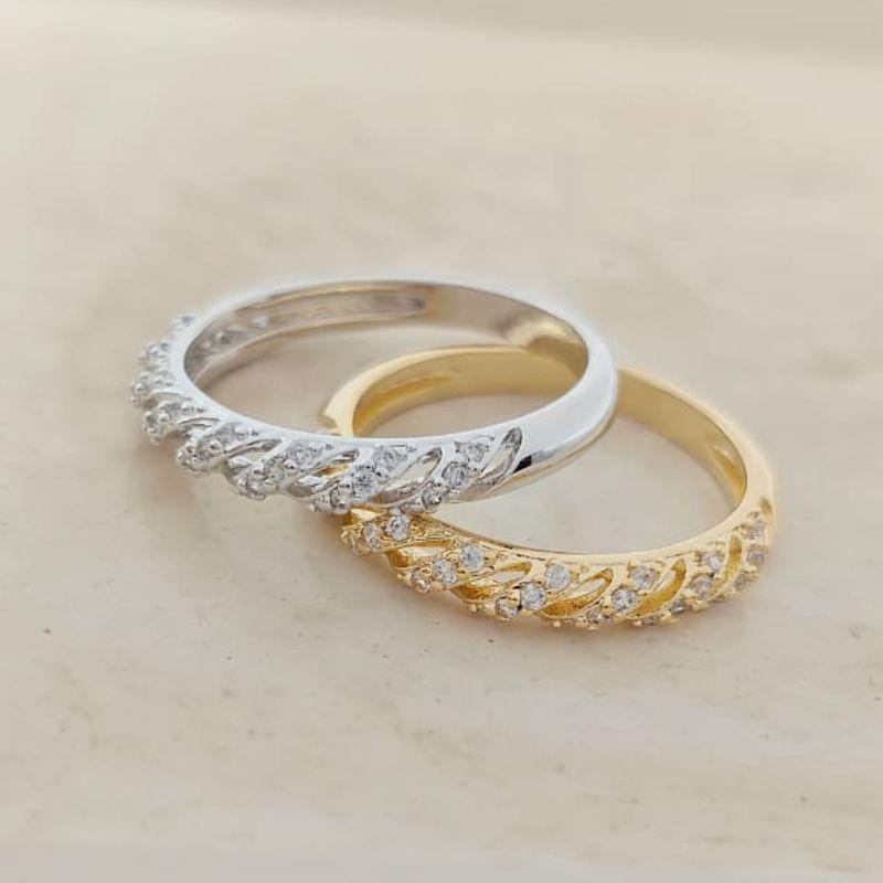 anel com zirconia rhodio