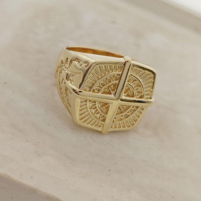 anel masculino cruz trabalhada