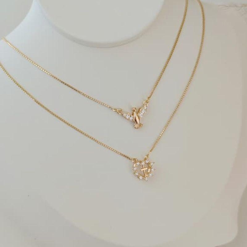 corrente cruz e coração