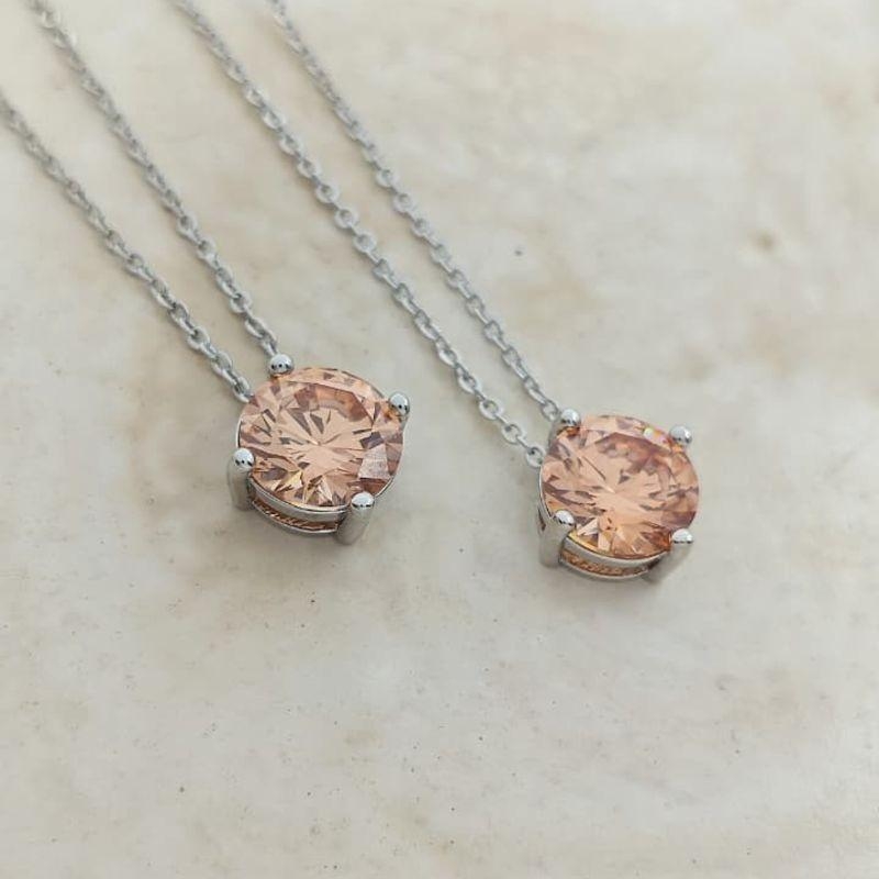 corrente ponto de luz champanhe em rhodio