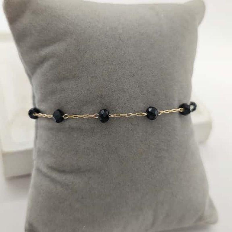 pulseira pedra preta
