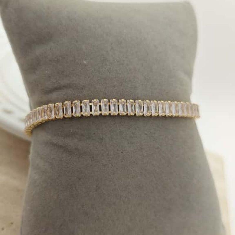 pulseira riviera baguete 5mm