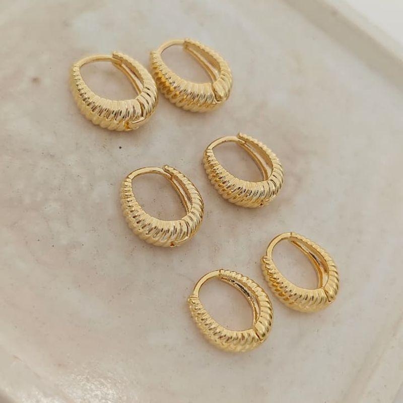 argolinha texturizada P 1,4cm