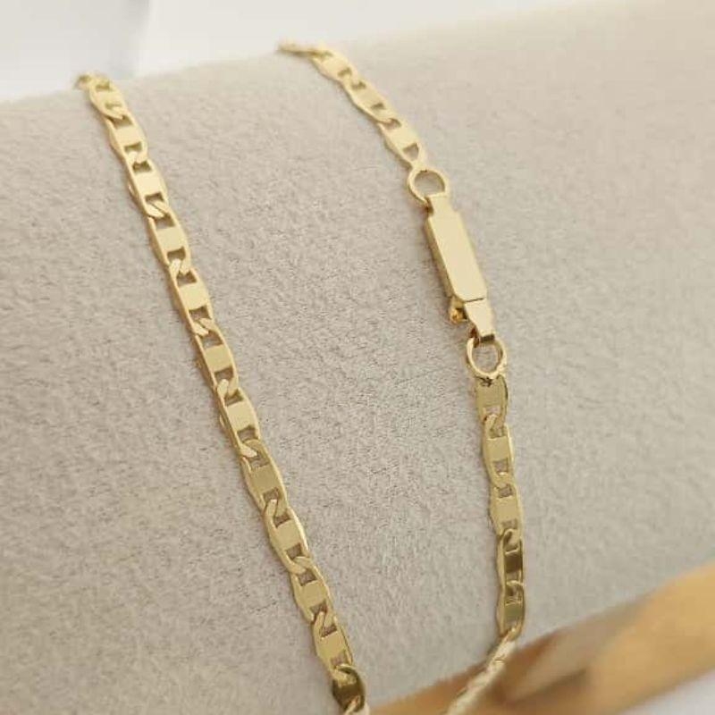 corrente masculina piastrine 60cm 3mm