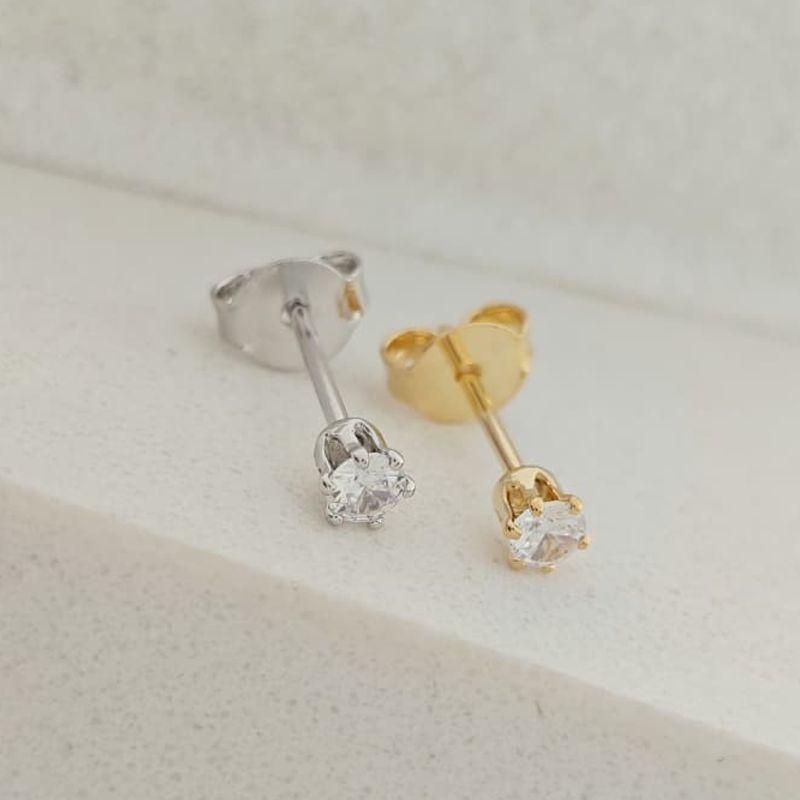 brinco mini ponto de luz 3mm