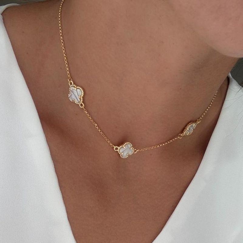 chocker trevo marmorizado