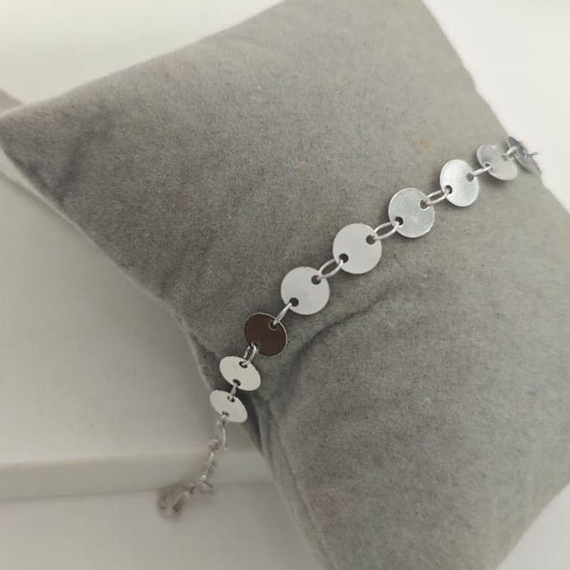 pulseira medalhinha rhodio