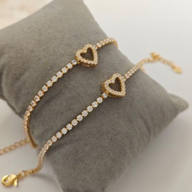 pulseira riviera com coração