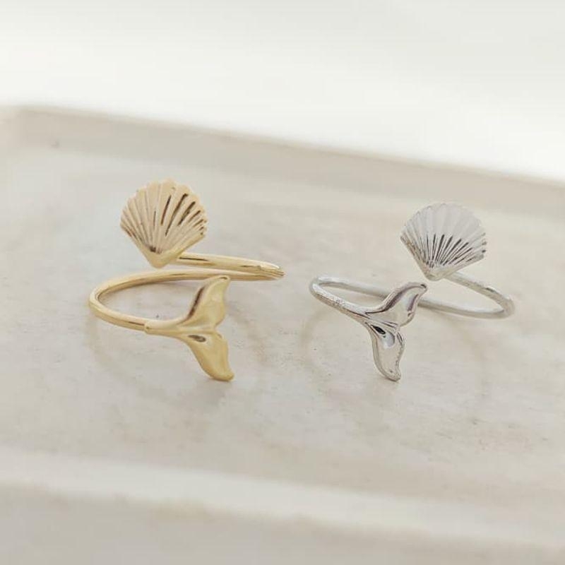 anel concha e calda de sereia