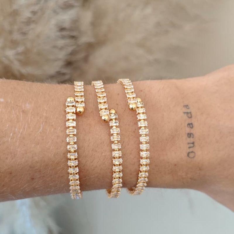 bracelete de riviera baguete