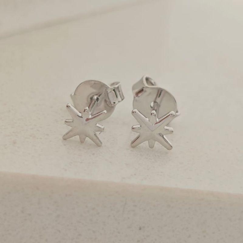 brinco estrela cadente rhodio