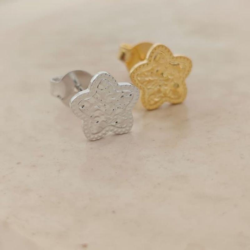 brinco estrela rhodio