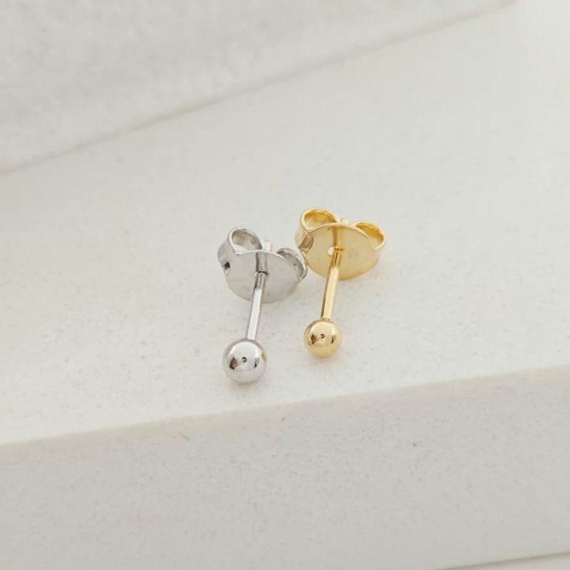 brinco mini bolinha 3mm