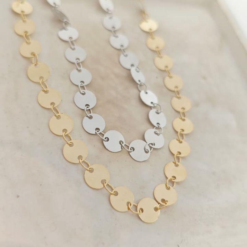 chocker de medalha rhodio