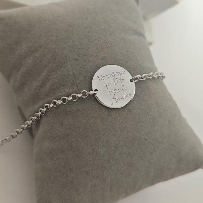 pulseira medalha livrai-me rhodio