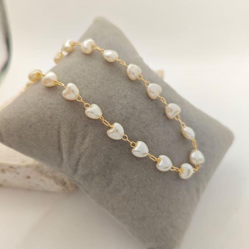 chocker coração de pérola G