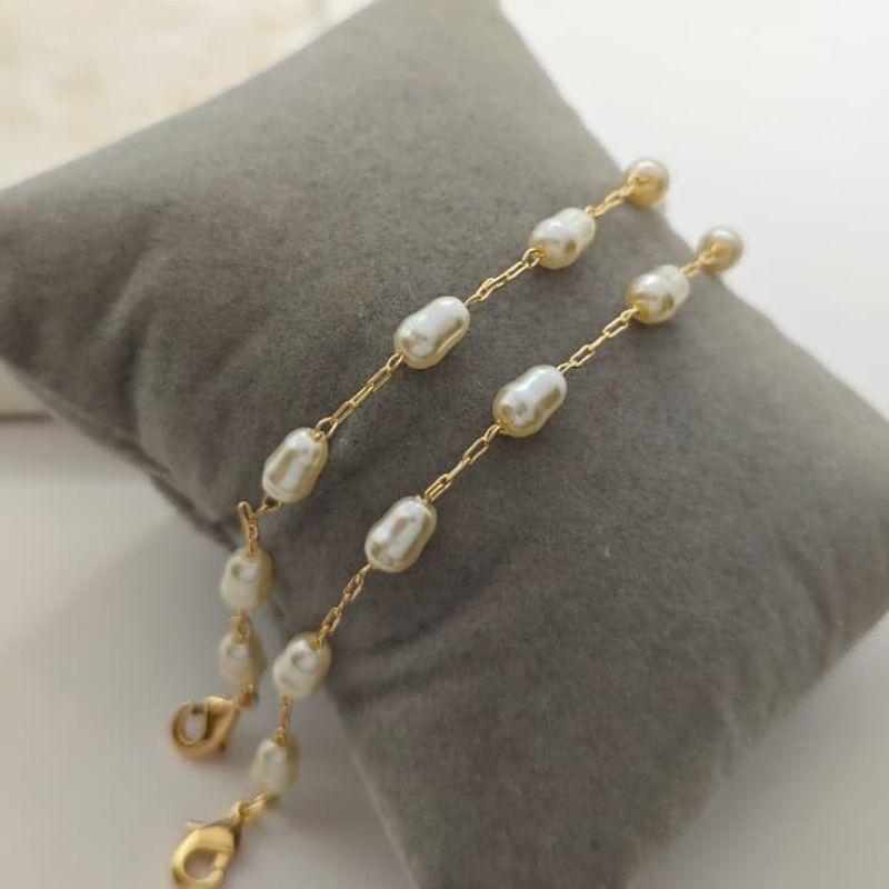 pulseira perola amassada