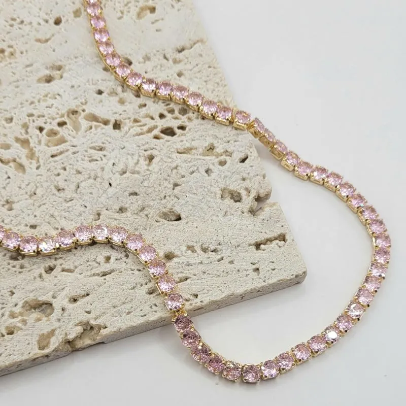 chocker reviera rosa 30+10cm