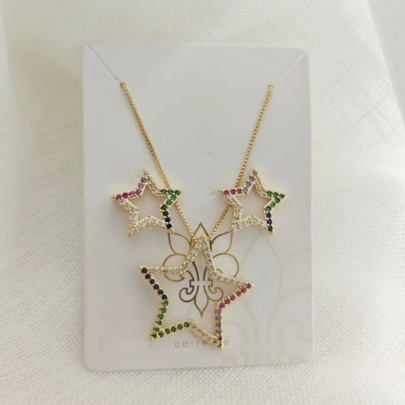 conjunto estrela colorida