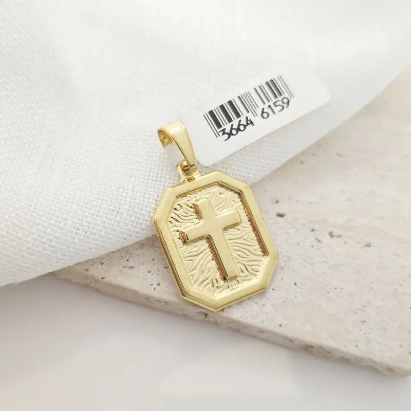 pingente medalha cruz