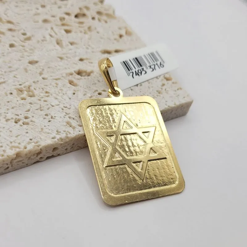 pingente medalha estrela de davi