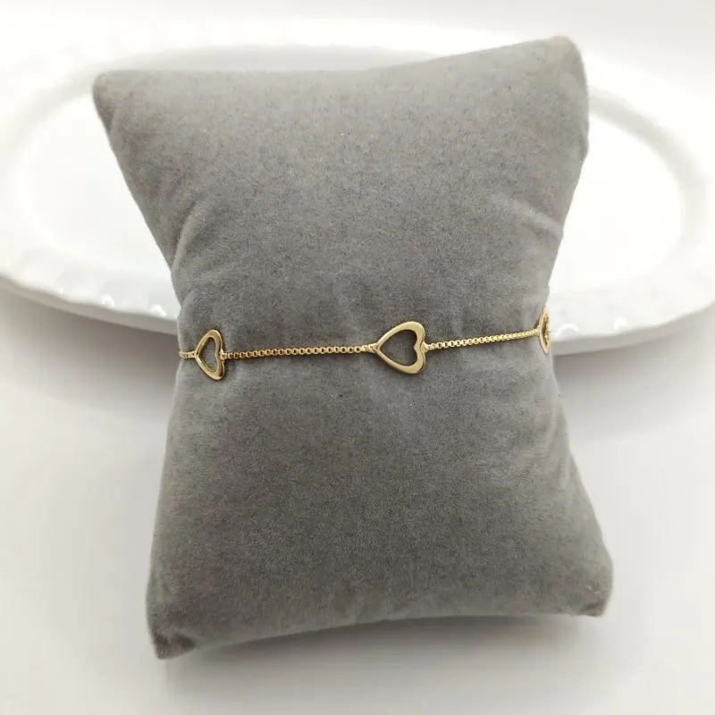pulseira coração vazado