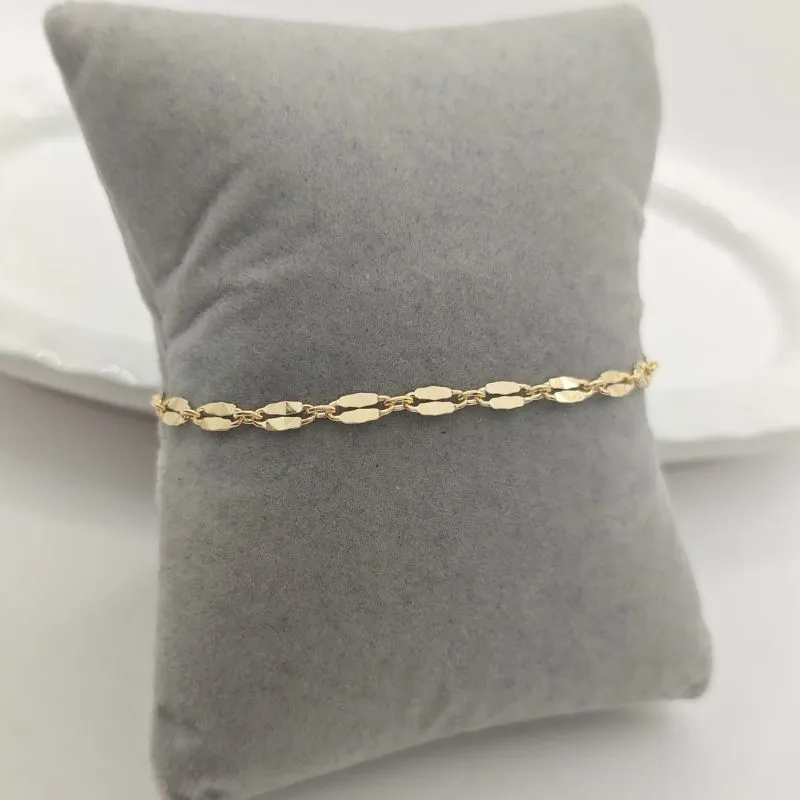 pulseira duas linhas achatada